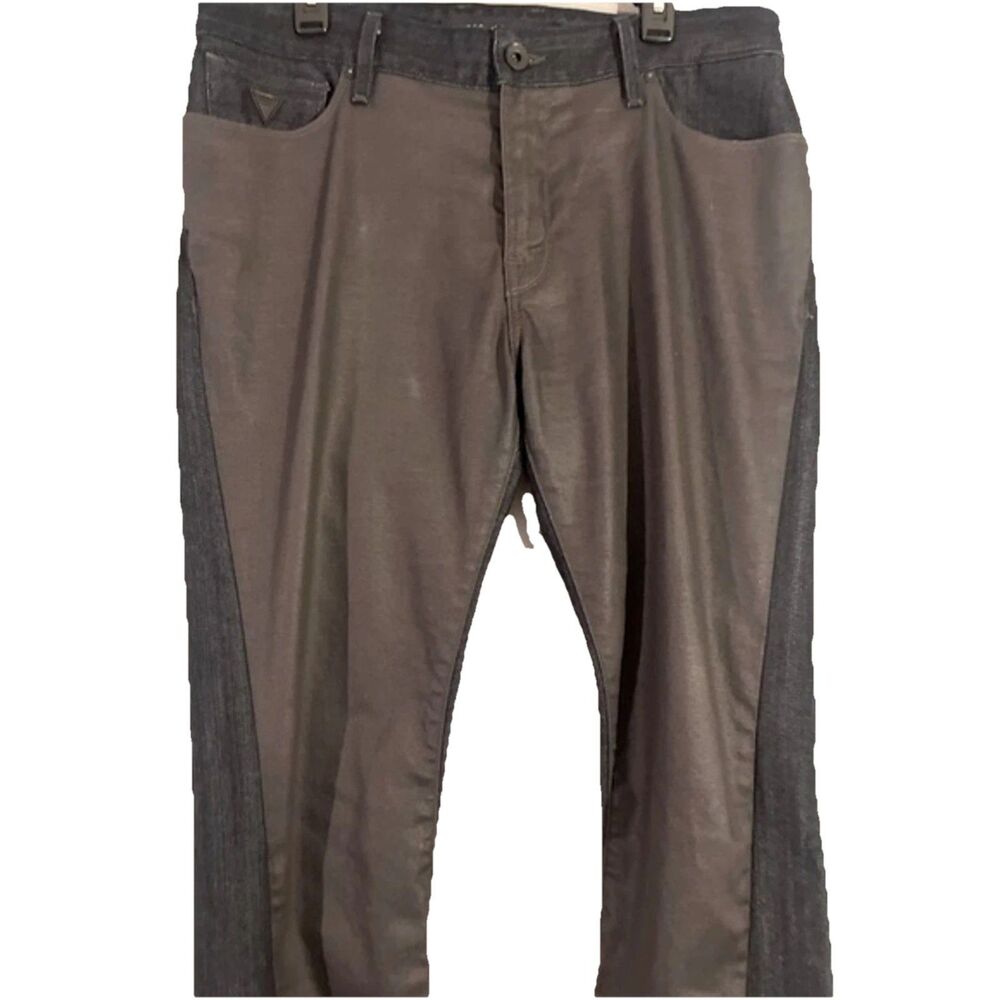 Cute Comfy Guess Men’s Slim Black Brown Jeans Size 36X33